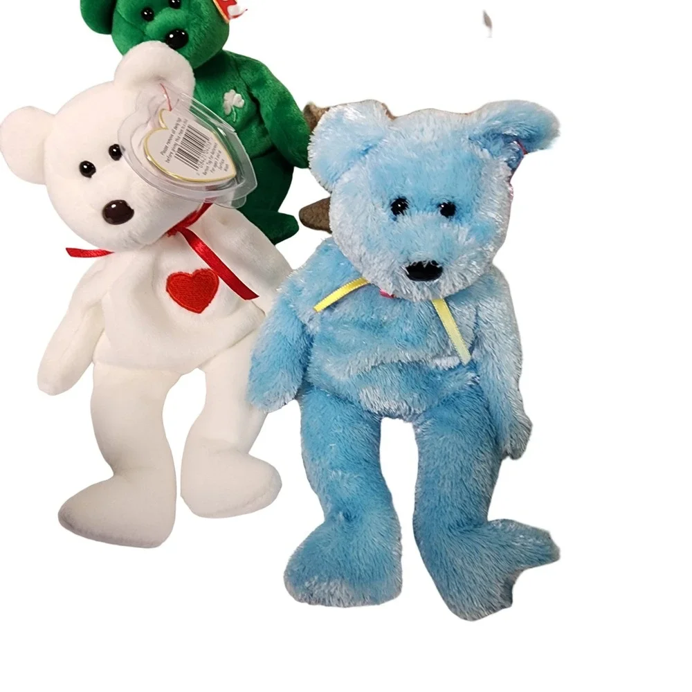 Ty Beanie Babies Lot of 10 Maple Erin 1999 Signature Holiday Teddy‎ Moose Plush